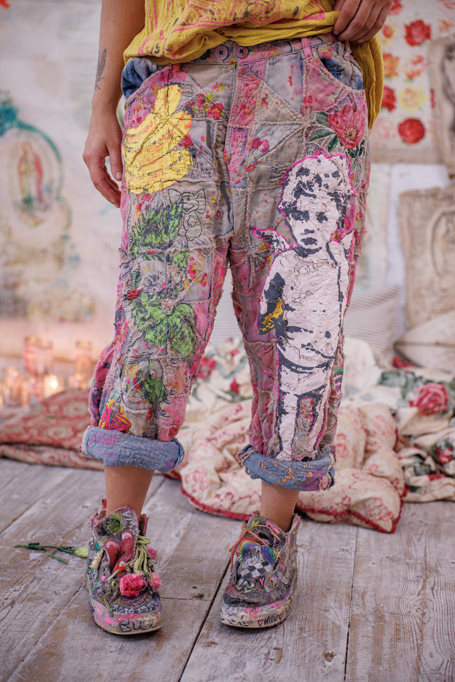 Quiltwork Applique Miner Denims Magnolia Pearl Clothing