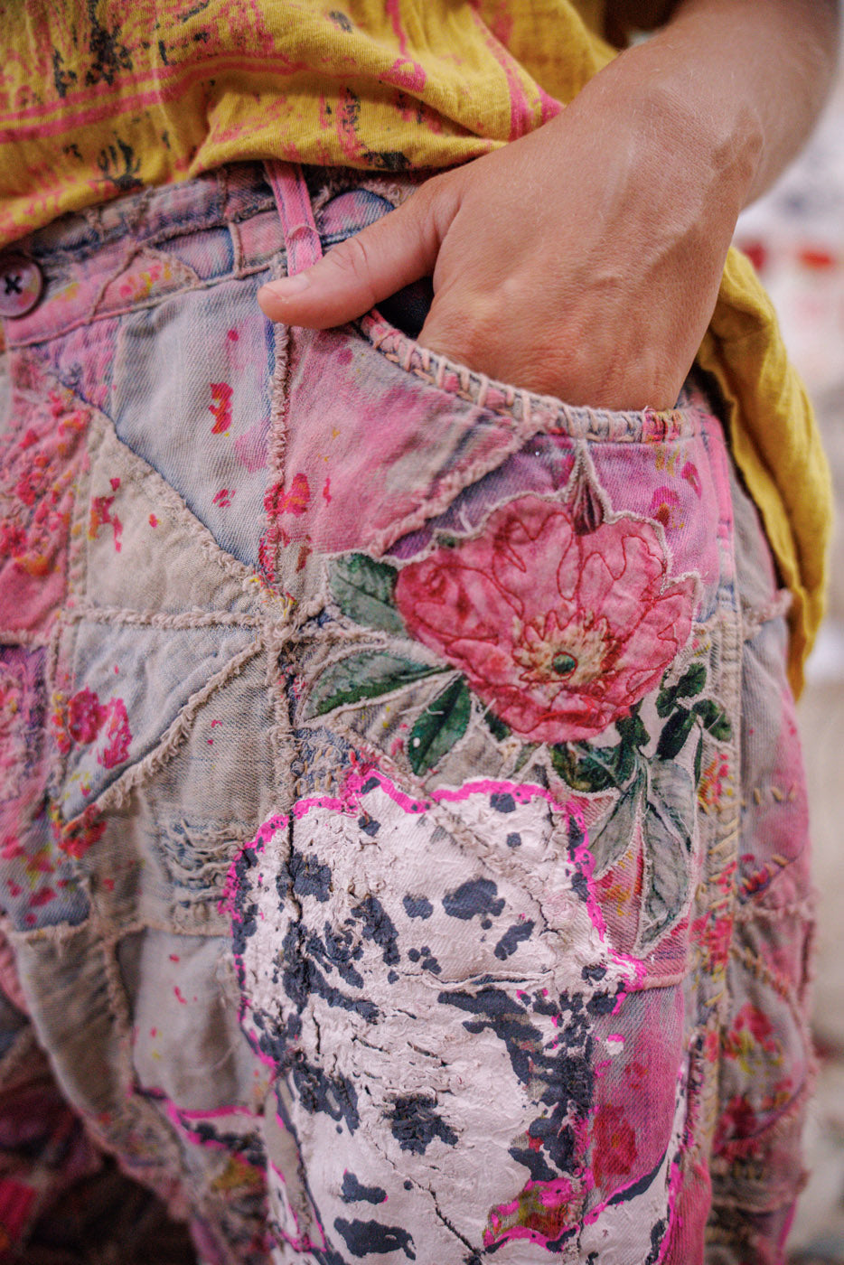 Quiltwork Applique Miner Denims Magnolia Pearl Clothing