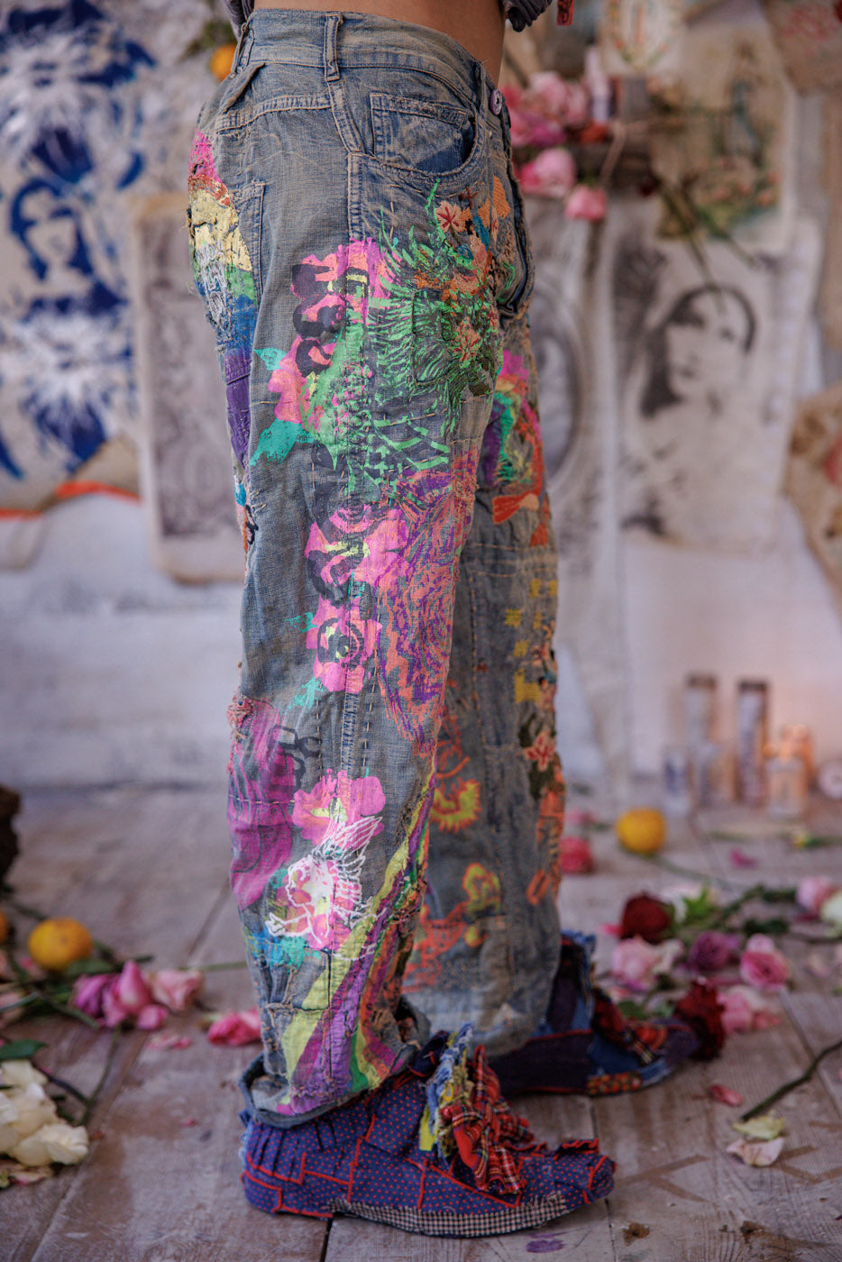 Banana Circus Miner Jeansy Prane Indygo 