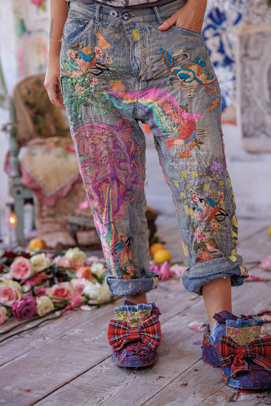 Banana Circus Miner Jeansy Prane Indygo 