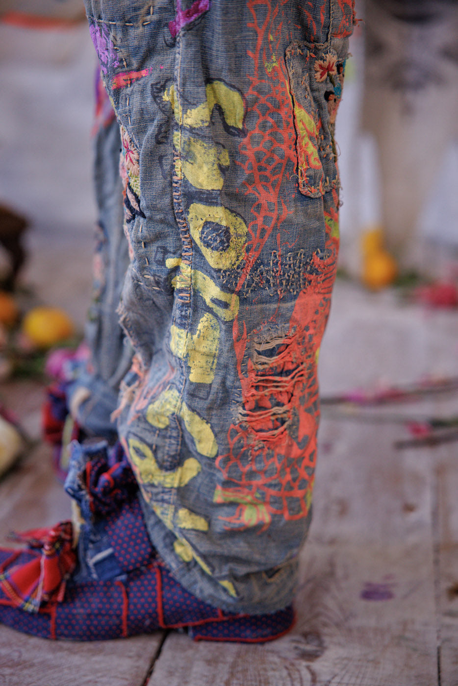 Banana Circus Miner Jeansy Prane Indygo 