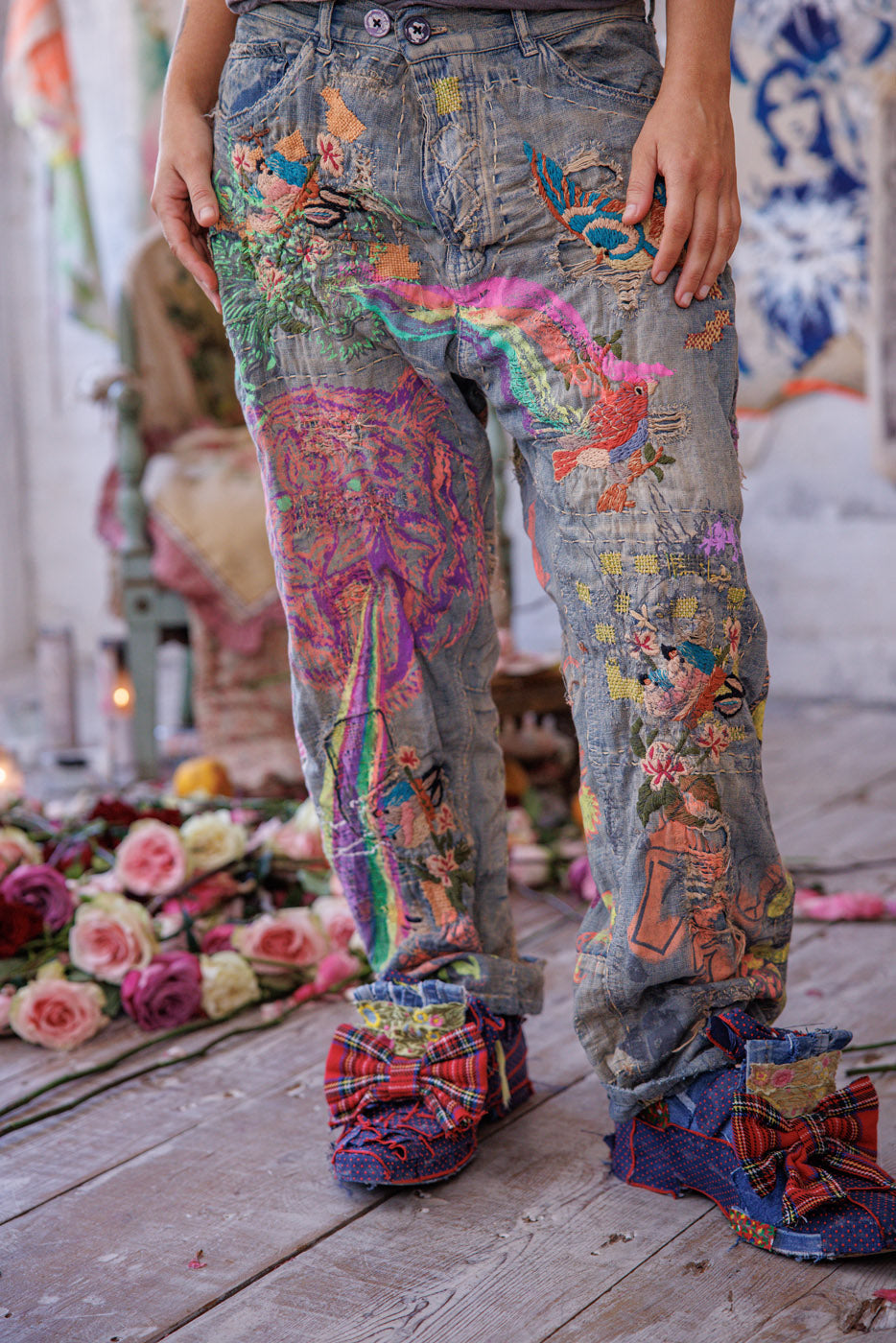 Banana Circus Miner Jeansy Prane Indygo 