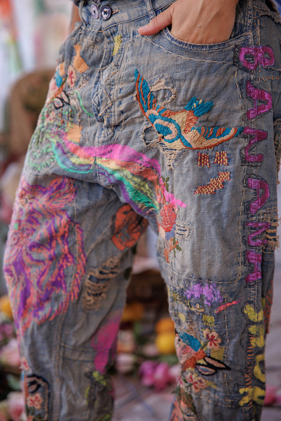 Banana Circus Miner Jeansy Prane Indygo 