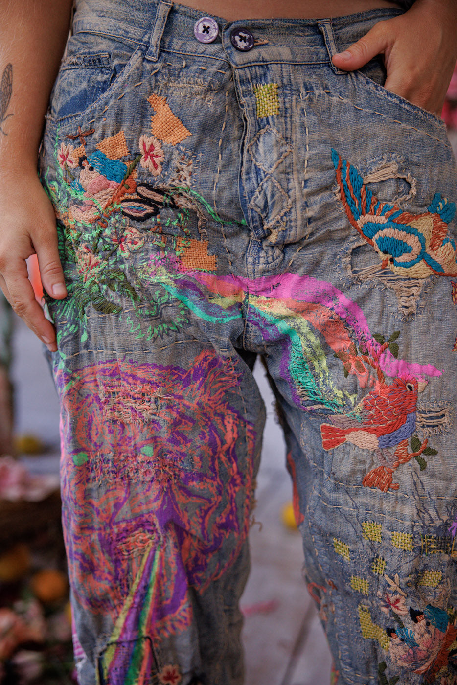 Banana Circus Miner Jeansy Prane Indygo 