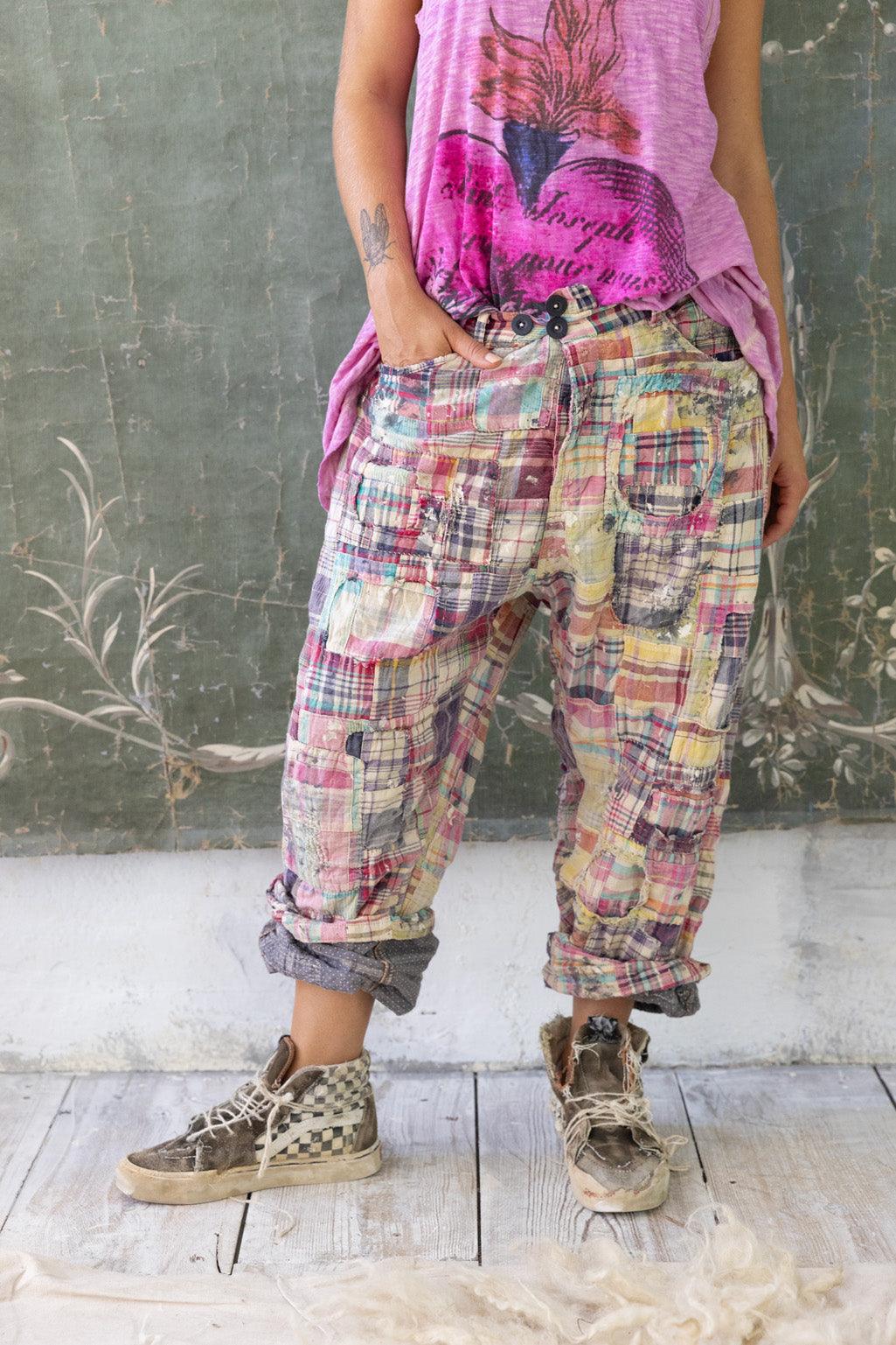 YD Patchwork Miner Pants - Magnolia Pearl Clothing