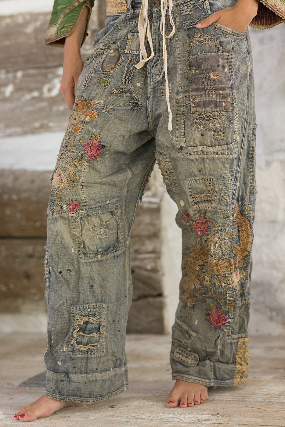 Dragon Embroidered Provision Denims