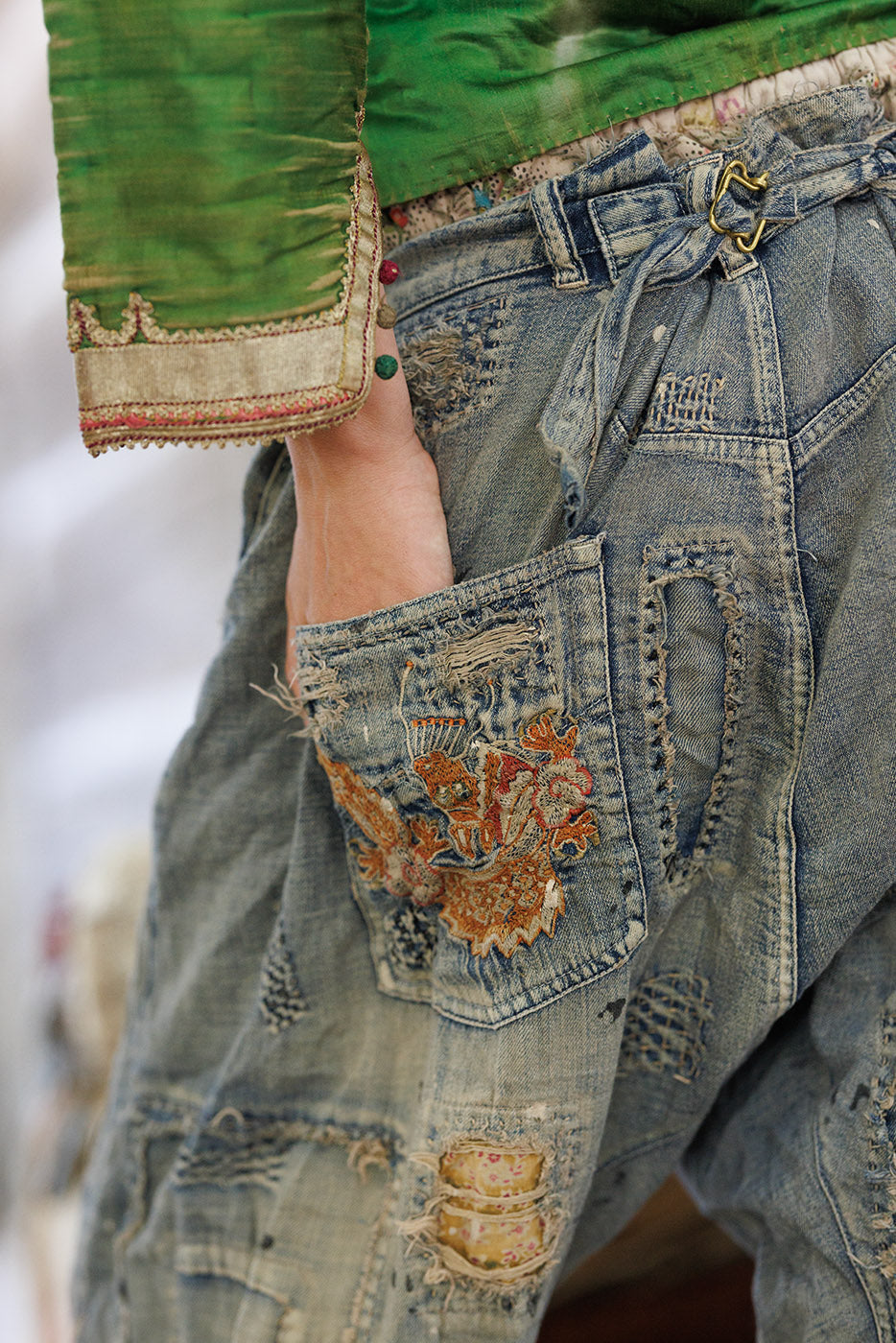 Dragon Embroidered Provision Denims