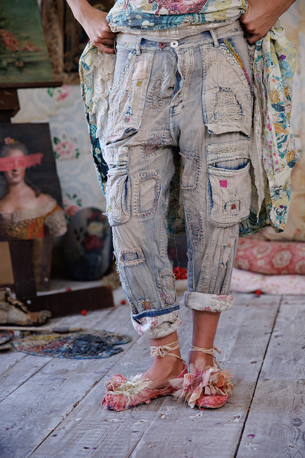 Quilted Tatum Cargo Denims Magnolia Pearl Clothing