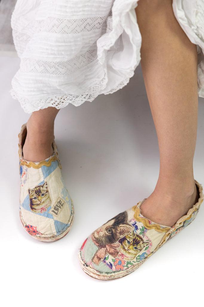 OOAK Kitty Quilt Shoes