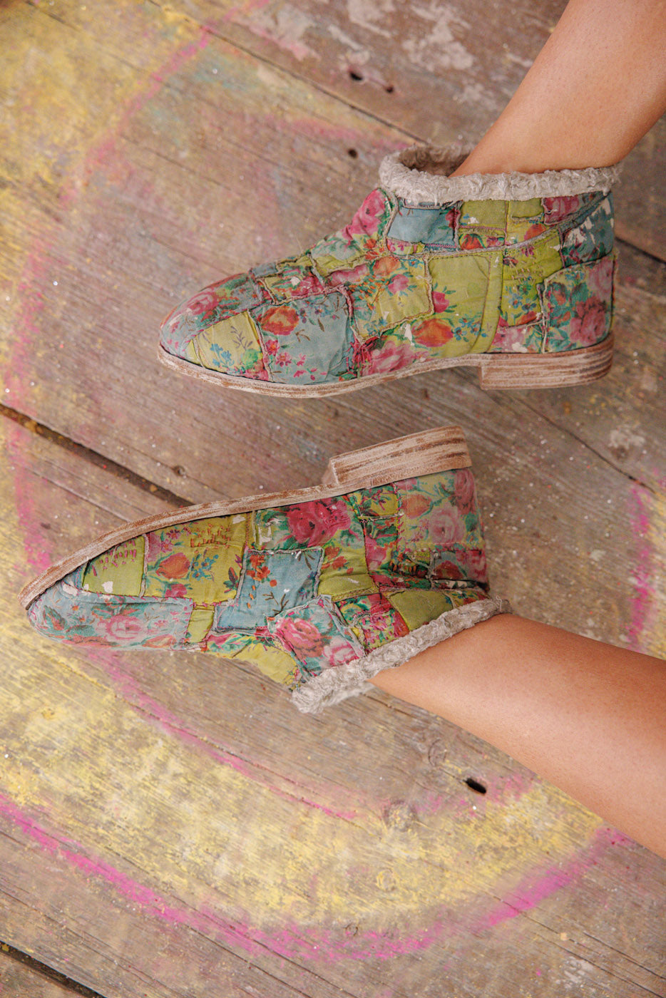 Patchwork Ranchero Boots Magnolia Pearl Clothing