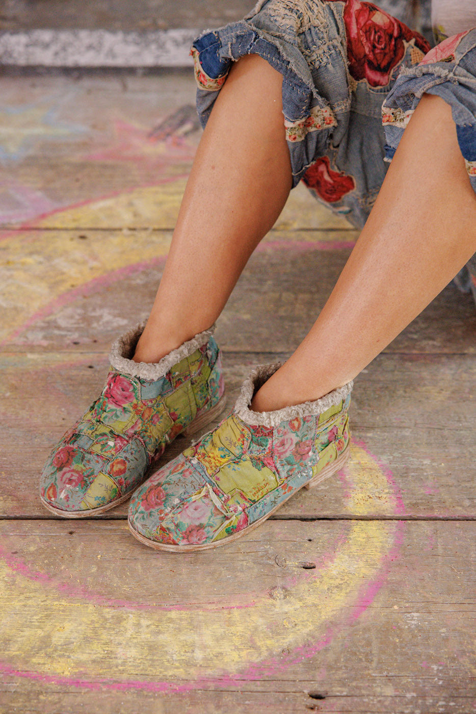 Patchwork Ranchero Boots Magnolia Pearl Clothing