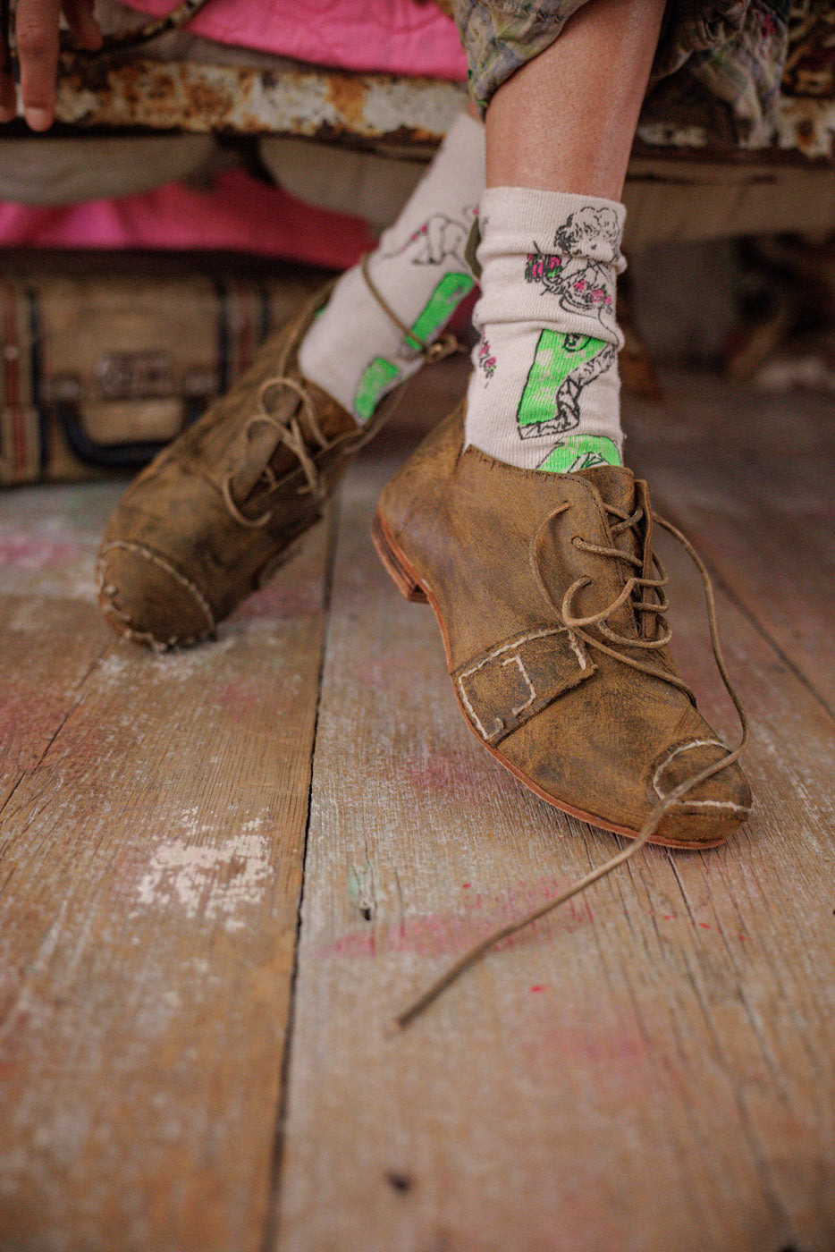 手縫いのハワードオックスフォード ストックブローカー マグノリアパール