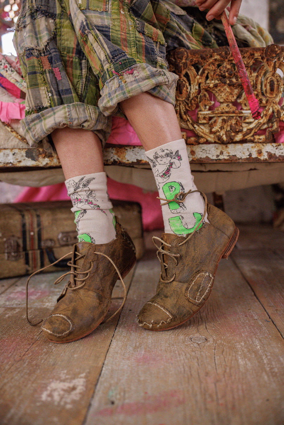 手縫いのハワードオックスフォード ストックブローカー マグノリアパール