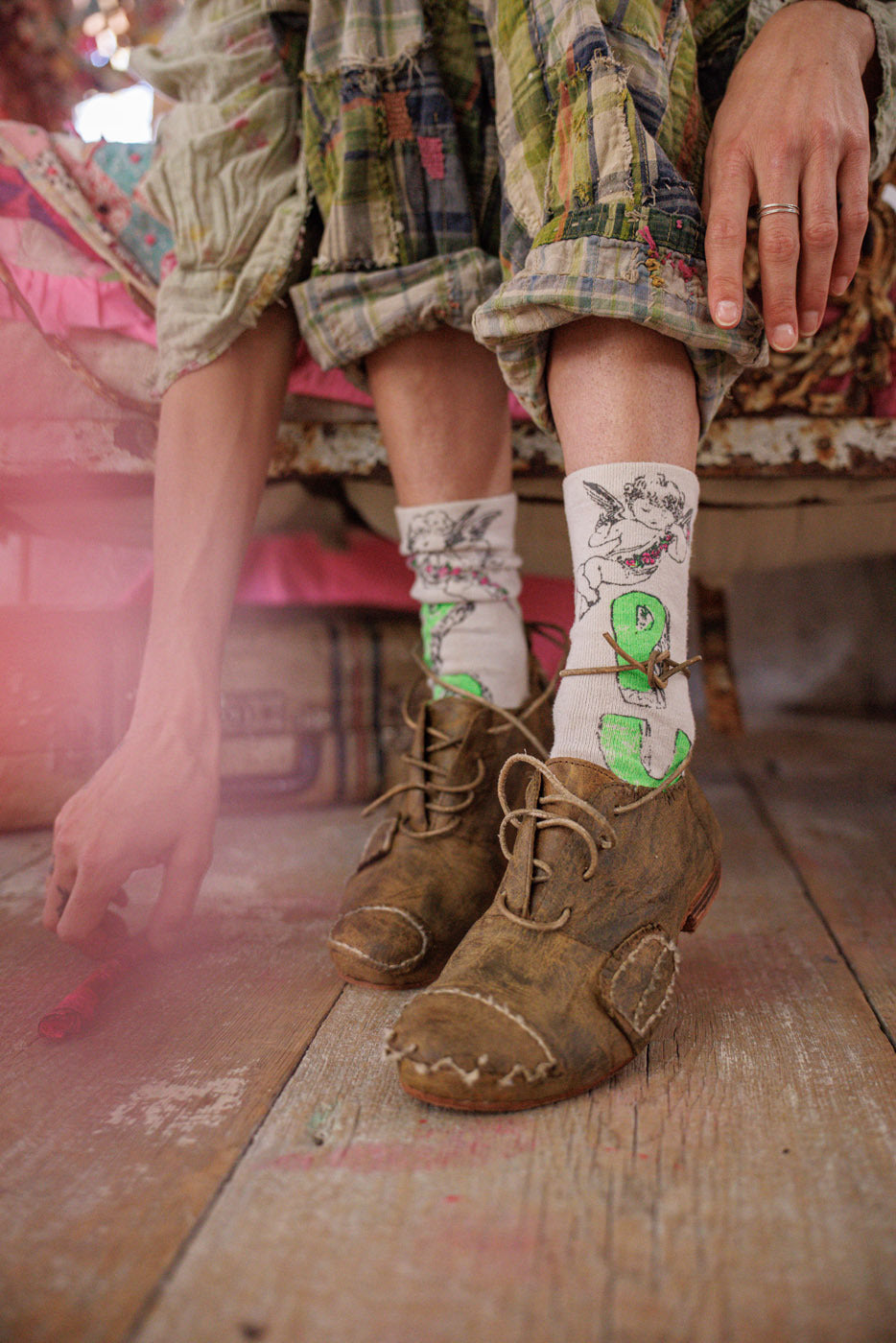 Hand Stitched Howard Oxfords Stock Broker Magnolia Pearl