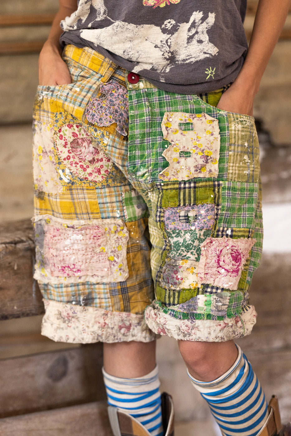 Patchwork Miner Shorts