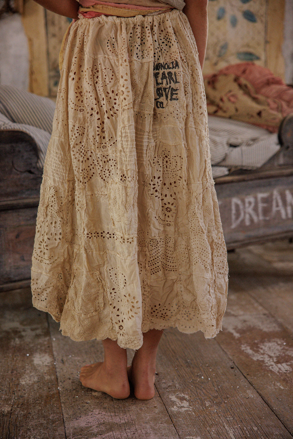 Eyelet Patchwork Pissarro Skirt – Magnolia Pearl Clothing