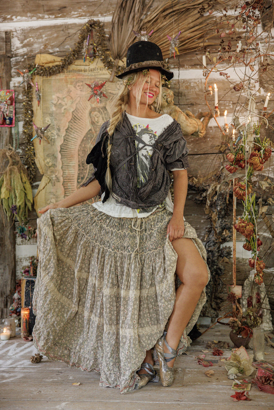 Floral Chrystal Skirt