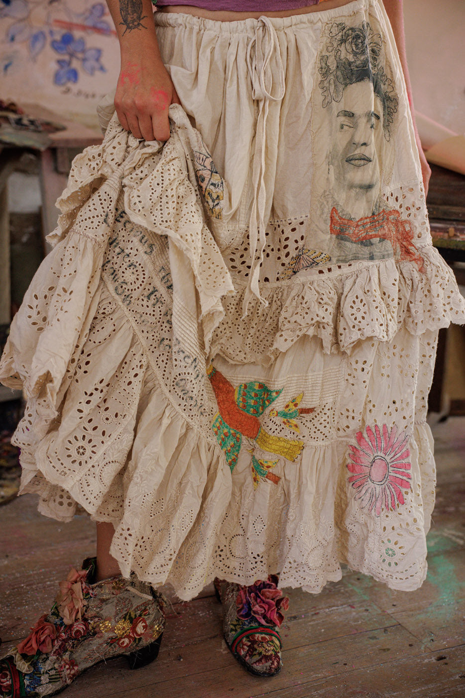 Frida Mi Pueblo Pissarro Skirt – Magnolia Pearl Clothing