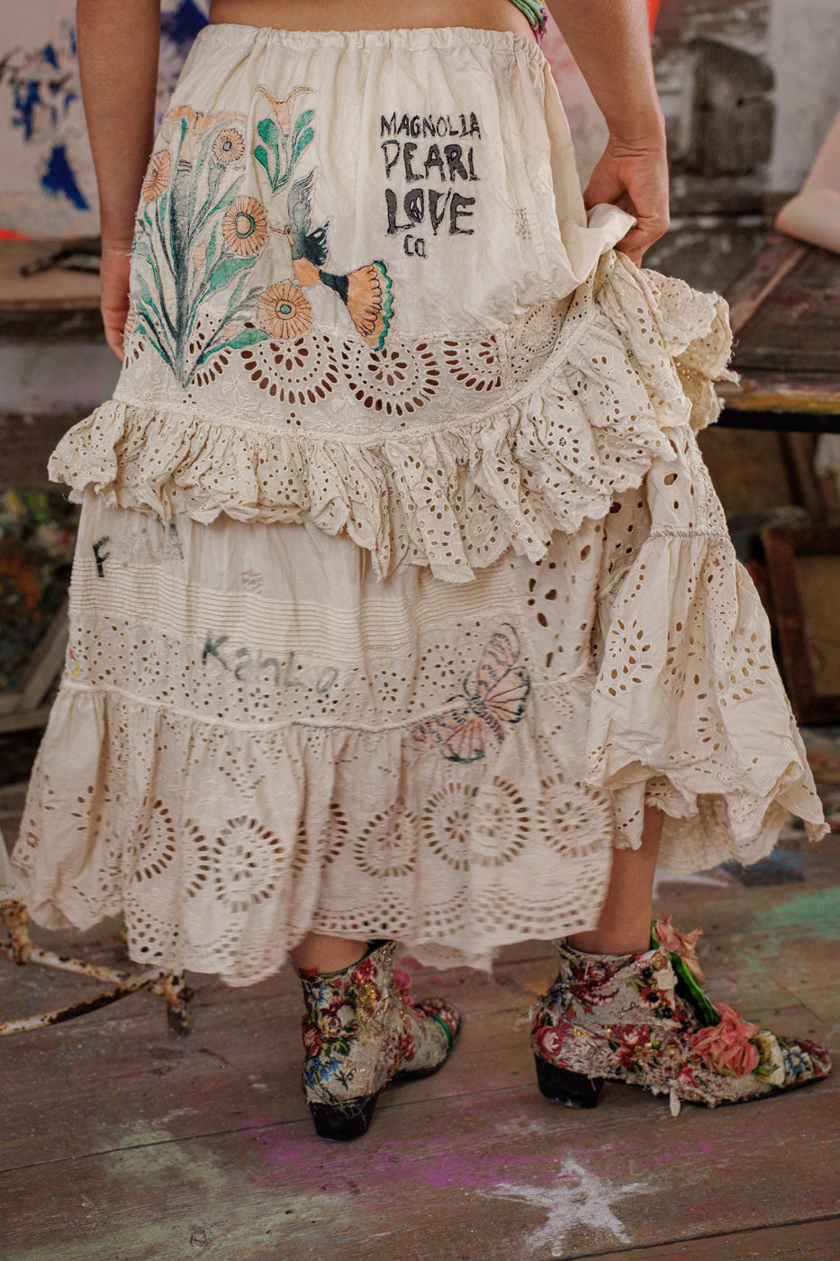 Frida Mi Pueblo Pissarro Skirt – Magnolia Pearl Clothing