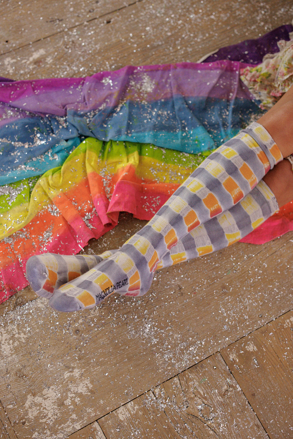 Tie Dye Over-the-Knee Socks