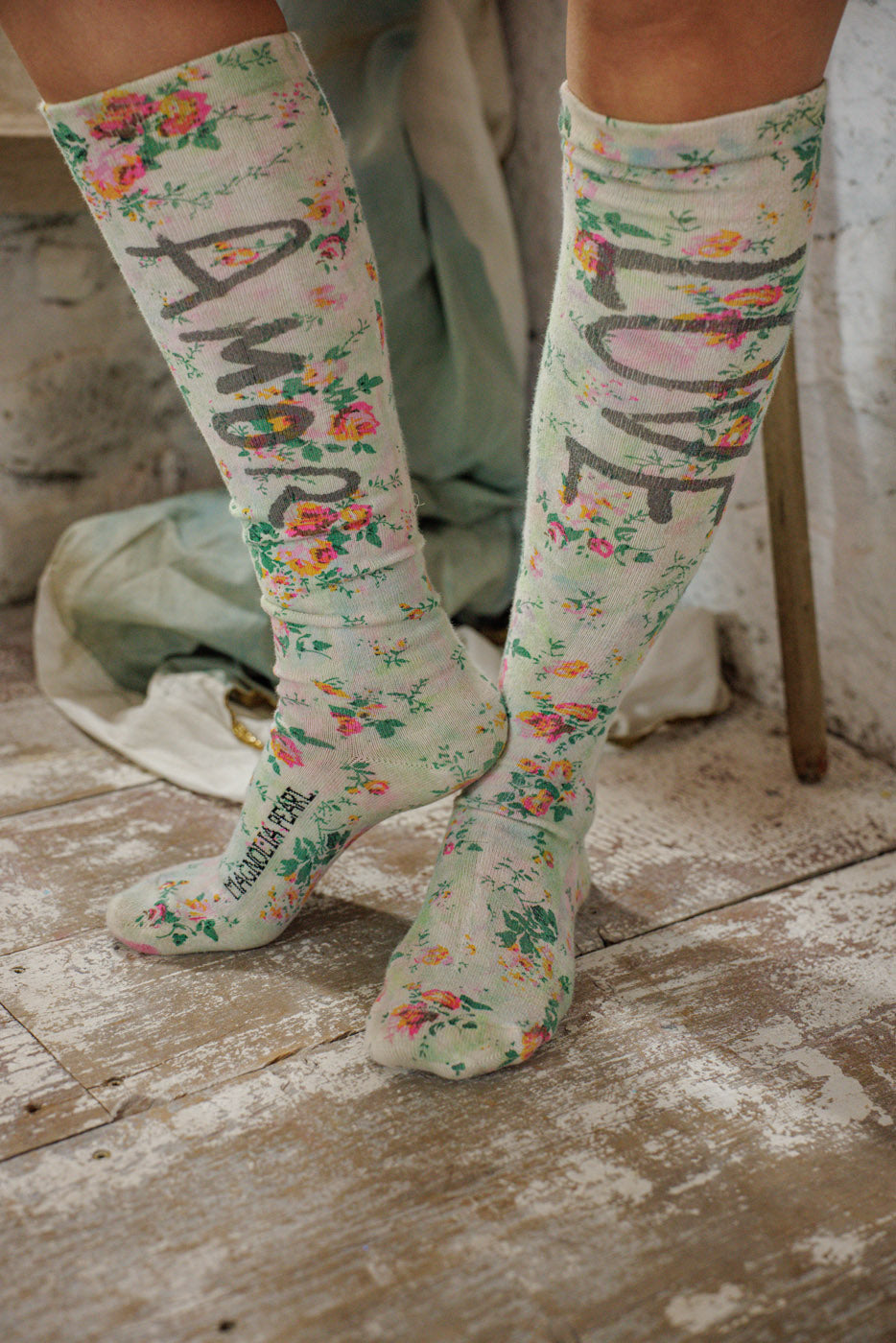 Tie Dye Love Amor OTK Socks