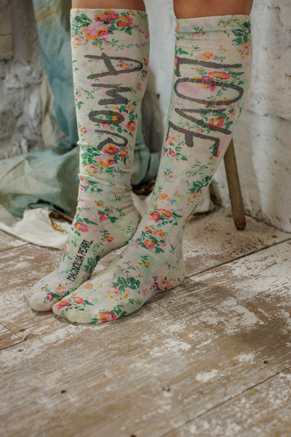 Tie Dye Love Amor OTK Socks