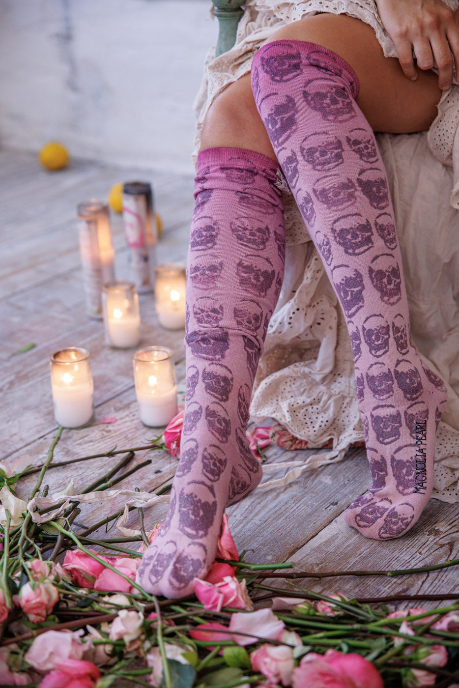 Κάλτσες OTK με Γκλίτερ Κρανία Θρύλοι 