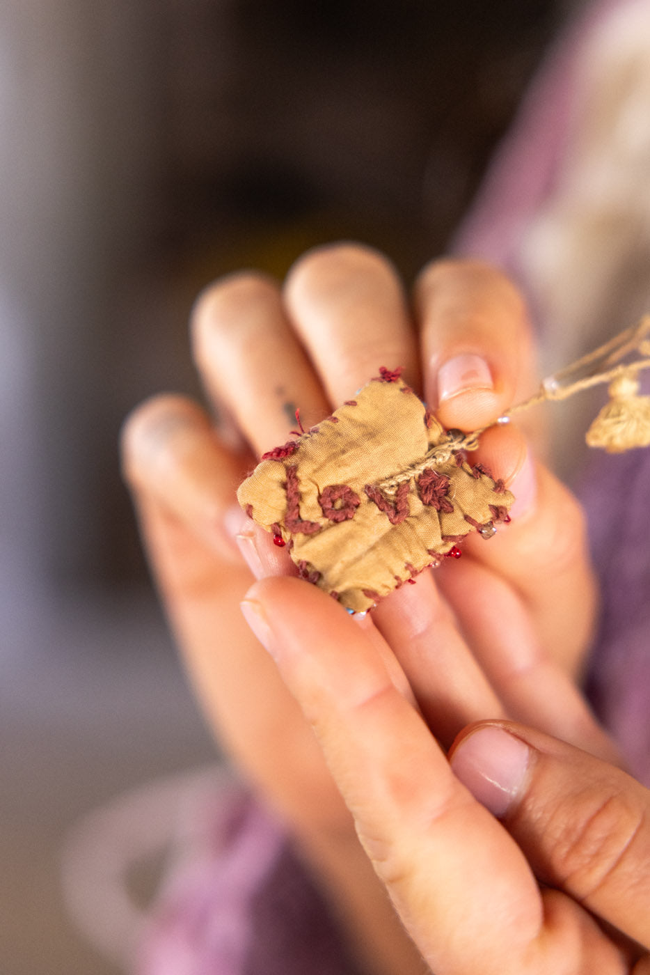 Collana d&#39;Amore Annodata a Mano 