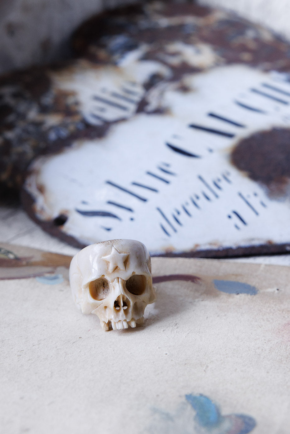 Beloved Antler Skull Ring