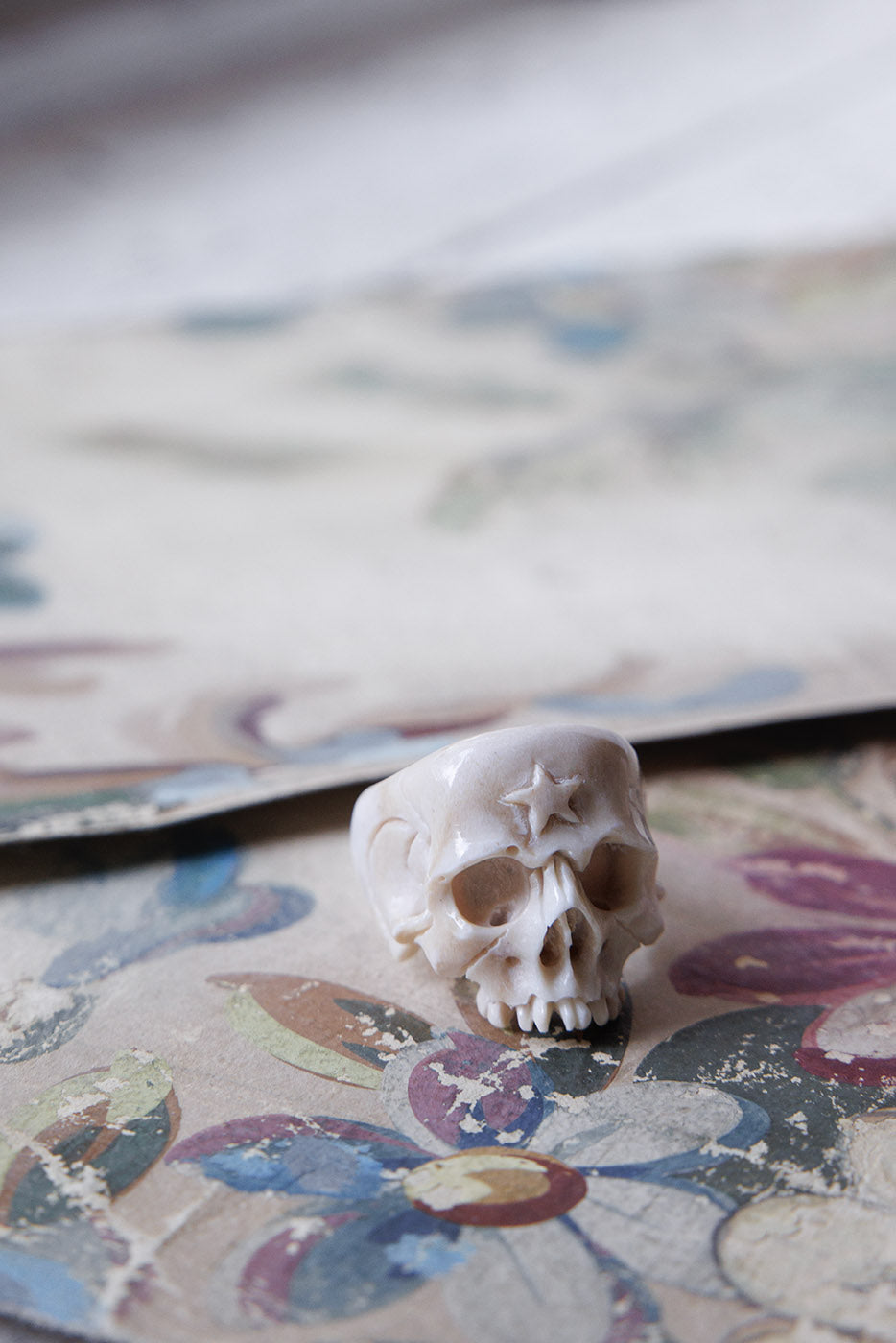 Beloved Antler Skull Ring