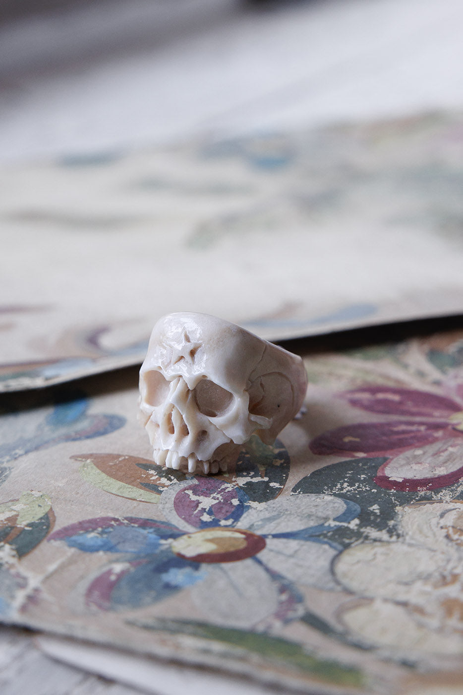 Beloved Antler Skull Ring