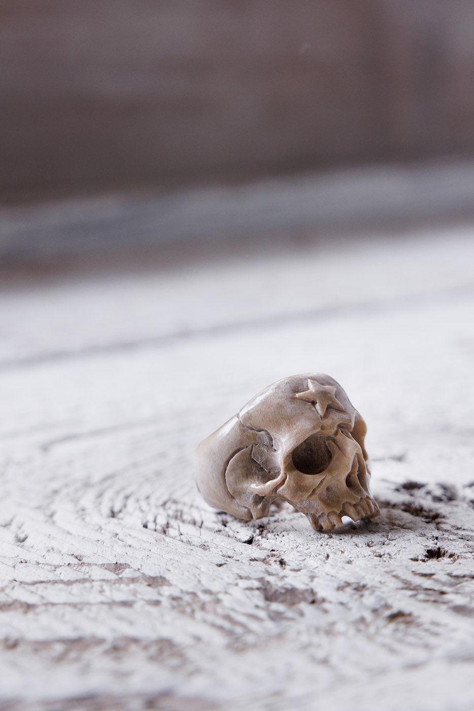 Beloved Antler Skull Ring