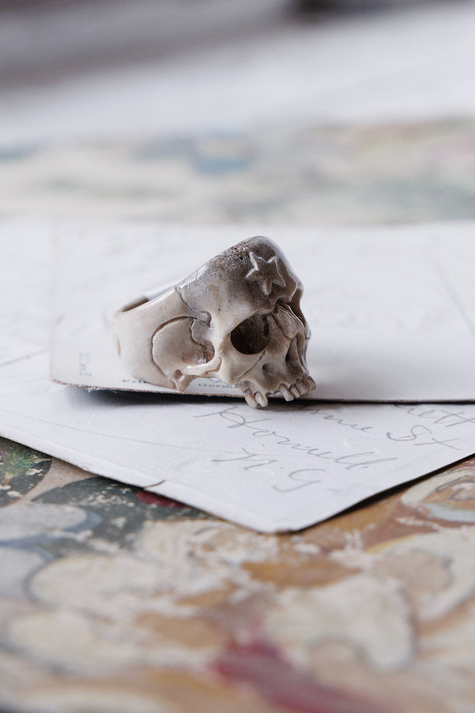 Beloved Antler Skull Ring