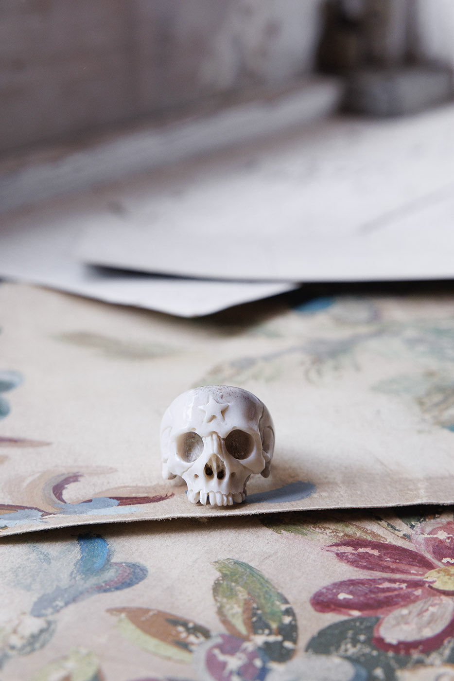 Beloved Antler Skull Ring