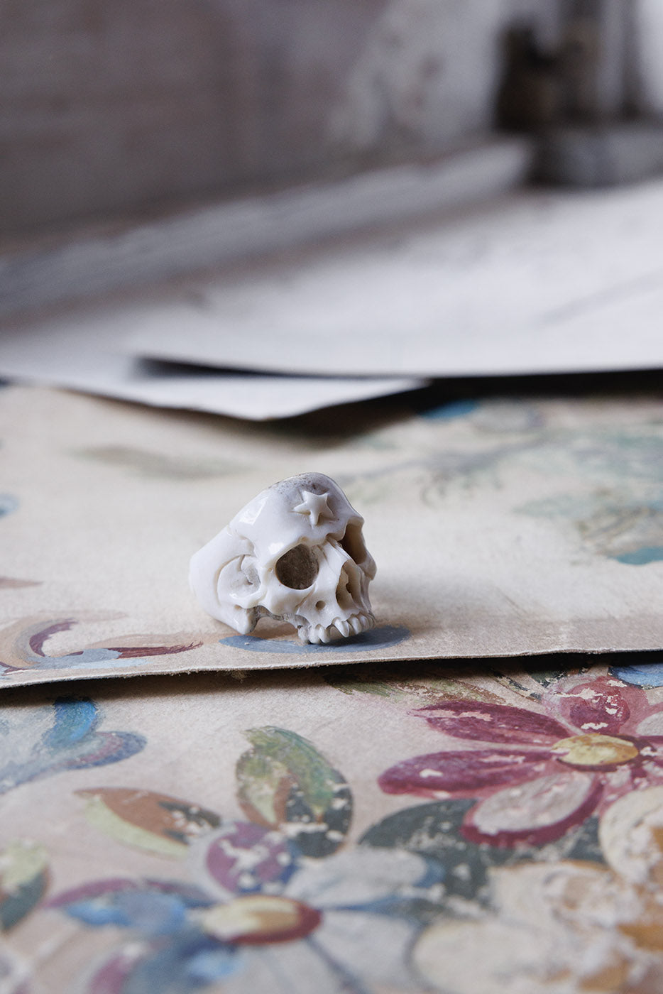 Beloved Antler Skull Ring