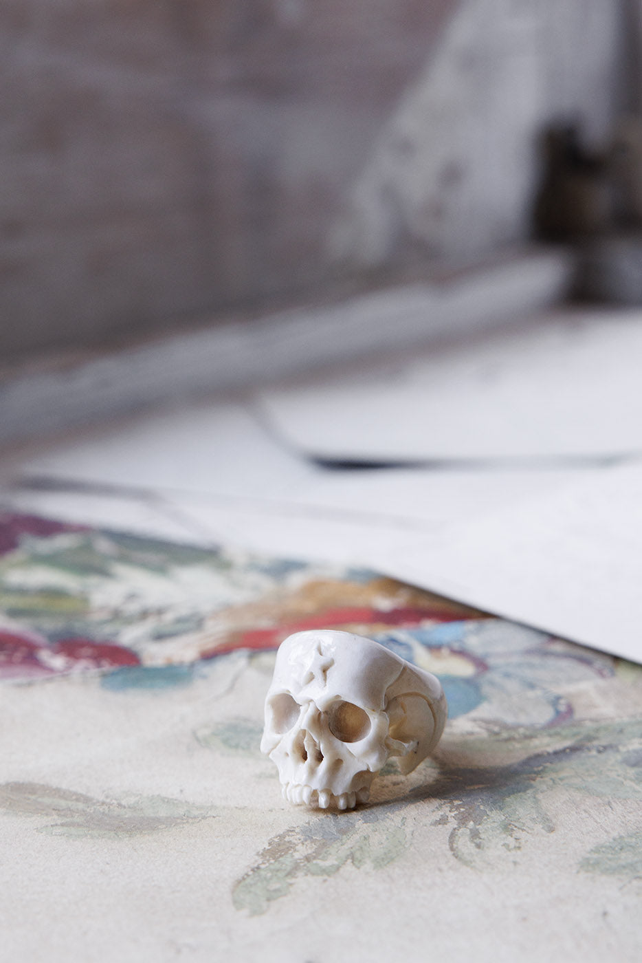 Beloved Antler Skull Ring