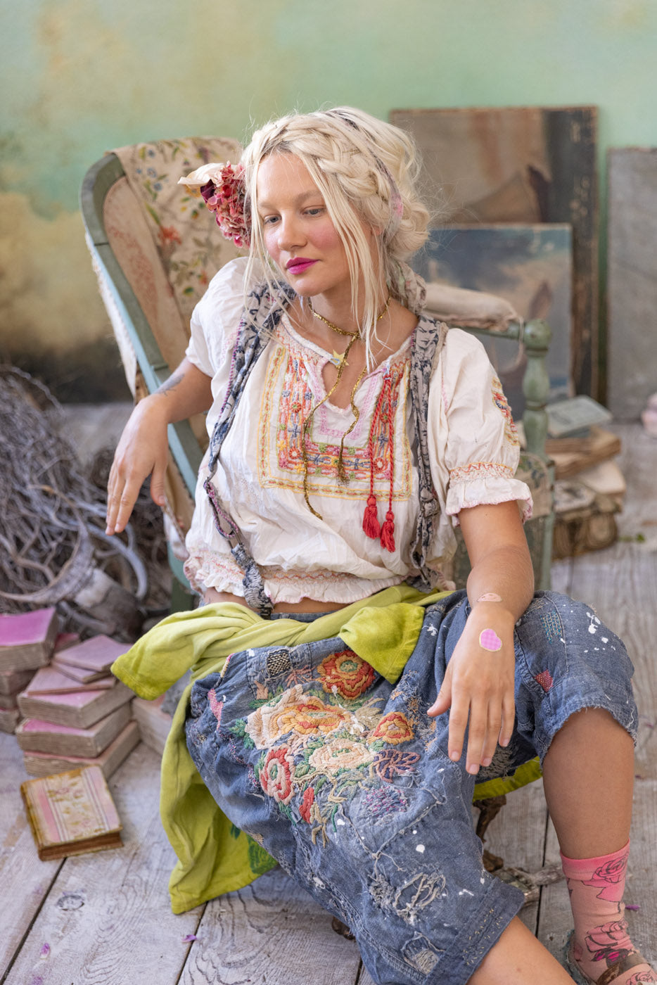 Mural Frida Suspenders – Magnolia Pearl Clothing