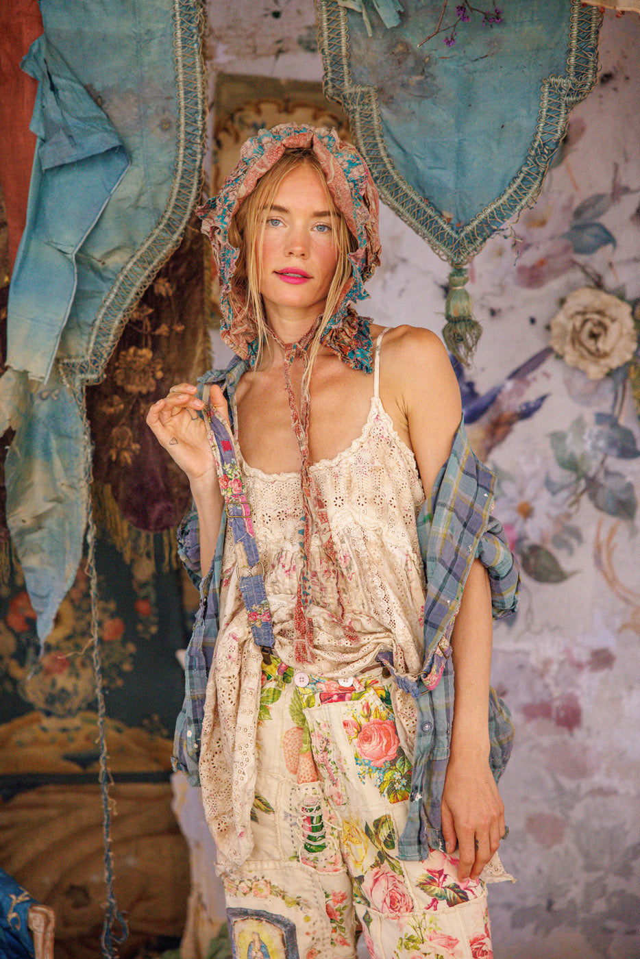 【DRESS HIPPY / 2Way Suspender】 Embroidered Floral Shae Suspenders – Magnolia Pearl Clothing