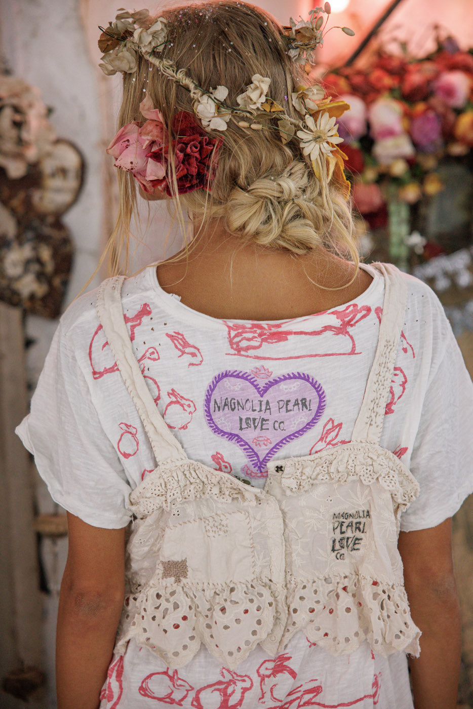 Cami à volants et œillets olive 