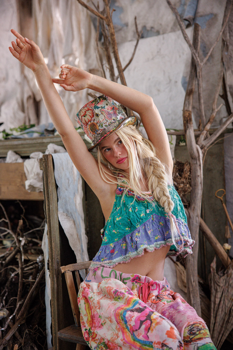 Olive Crochet Ruffle Cami