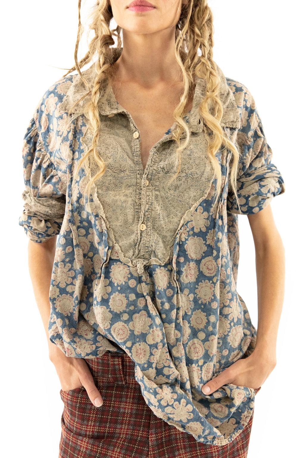 Block Print Tora Shirt - Magnolia Pearl Clothing