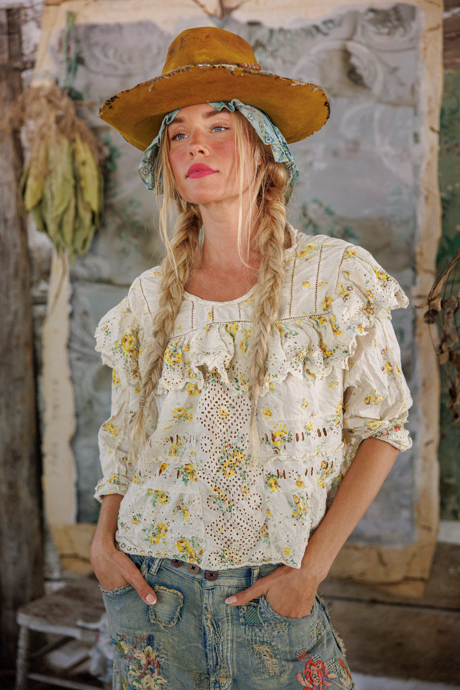 Eadred Eyelet Blouse Magnolia Pearl Clothing
