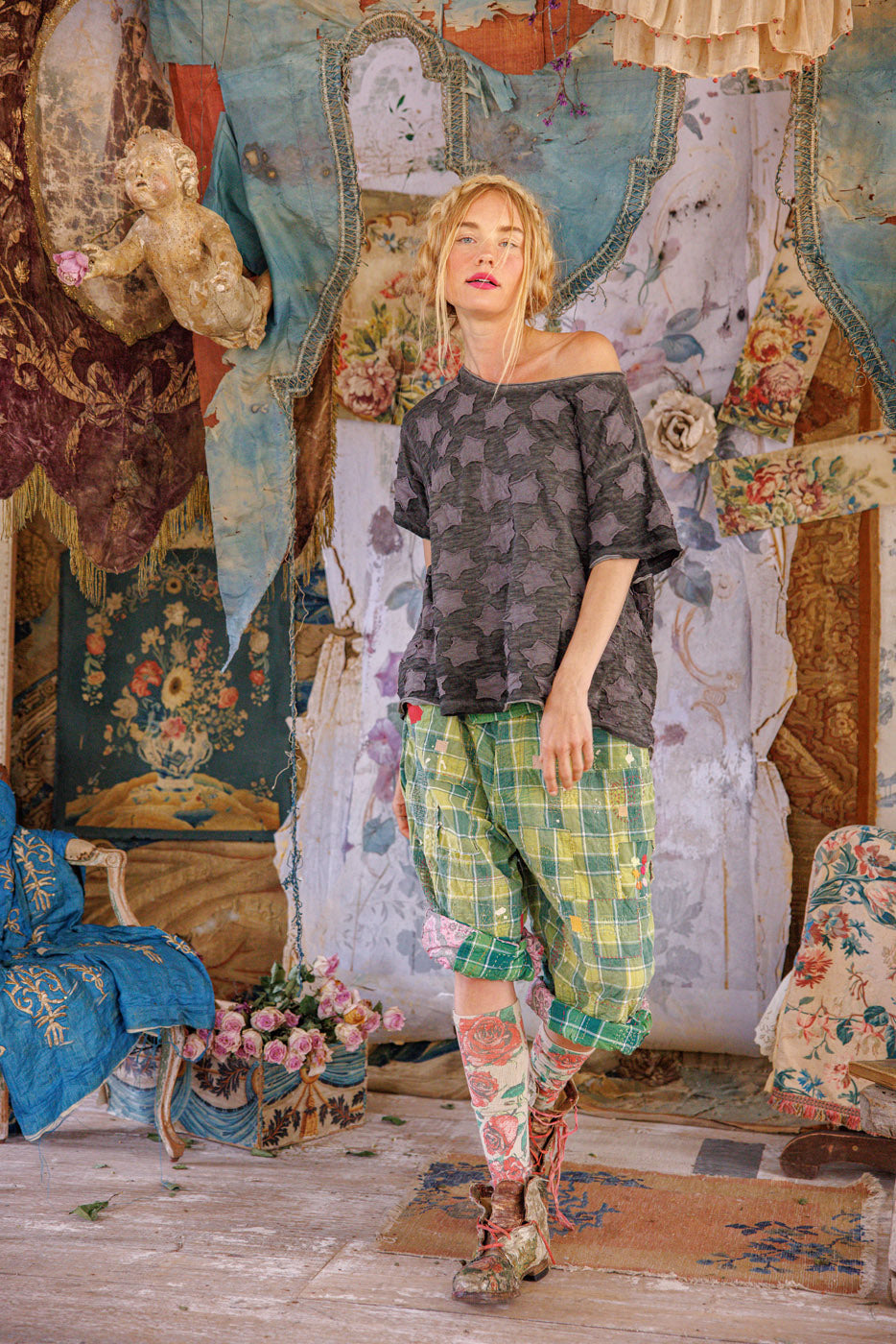 Little Star Appliqué Tee Magnolia Pearl Clothing