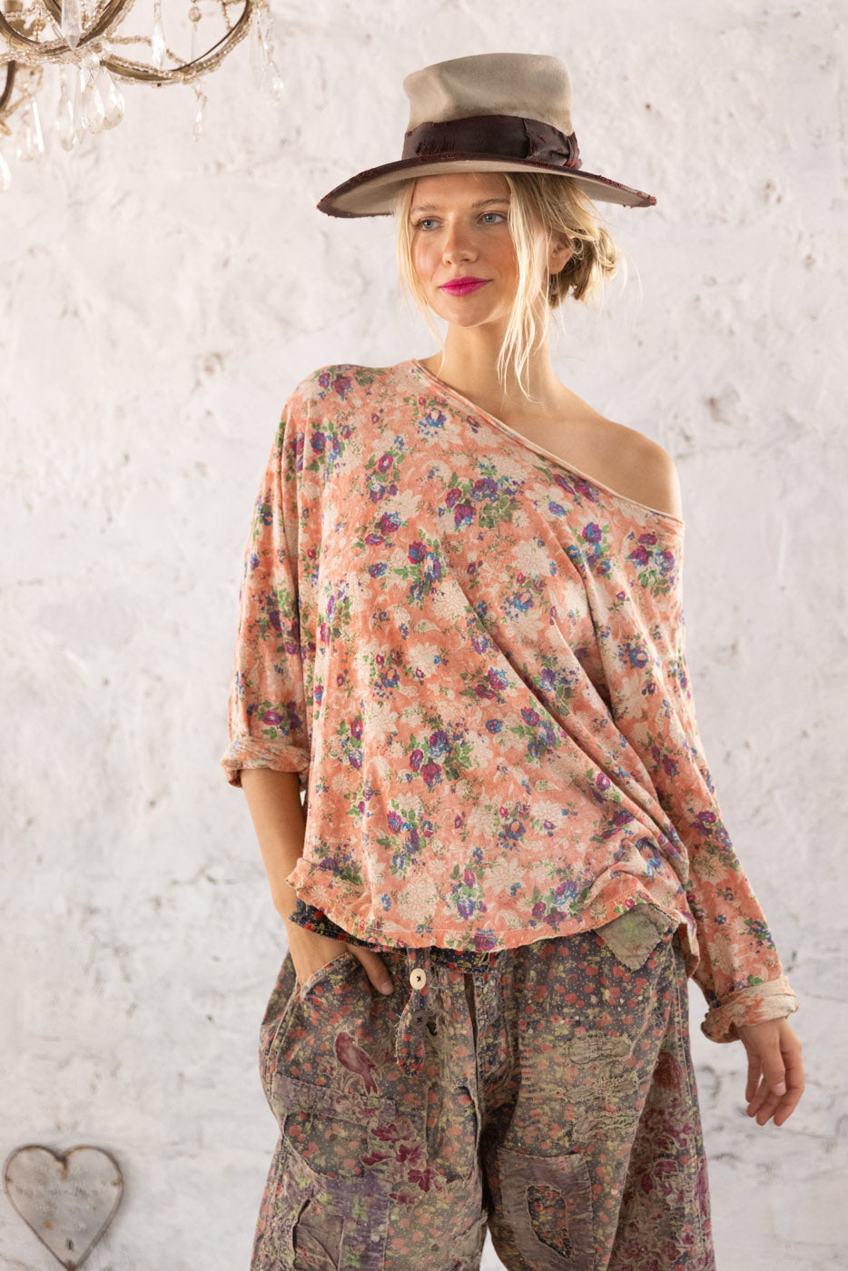 Floral Block Print Viggo T-shirt 