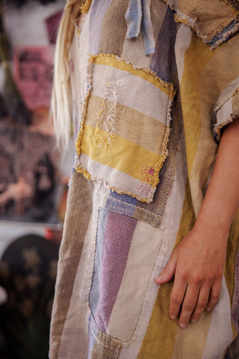 Yarn Dyed Veda Poncho Magnolia Pearl Clothing