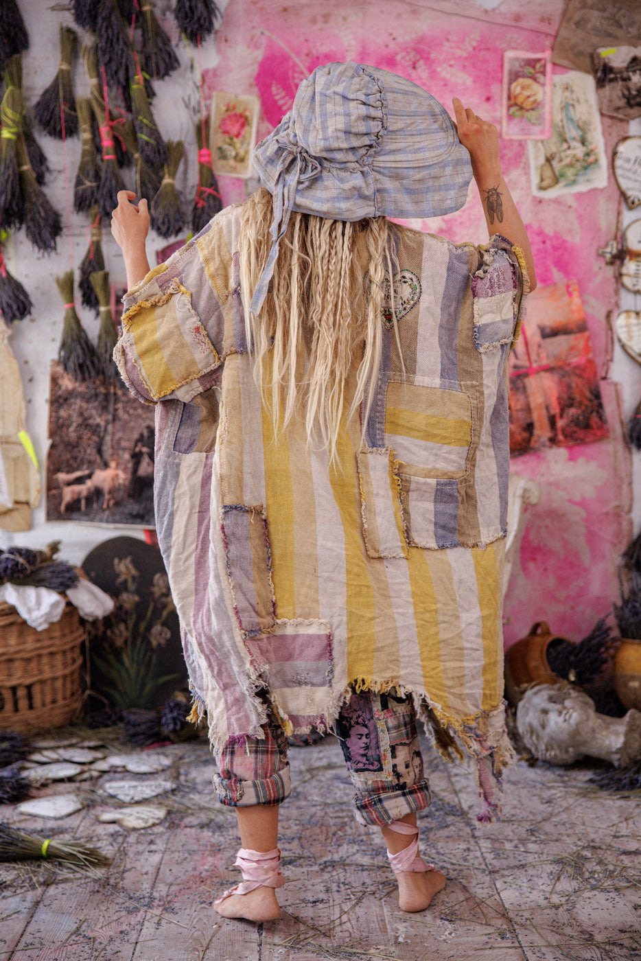 Yarn Dyed Veda Poncho Magnolia Pearl Clothing