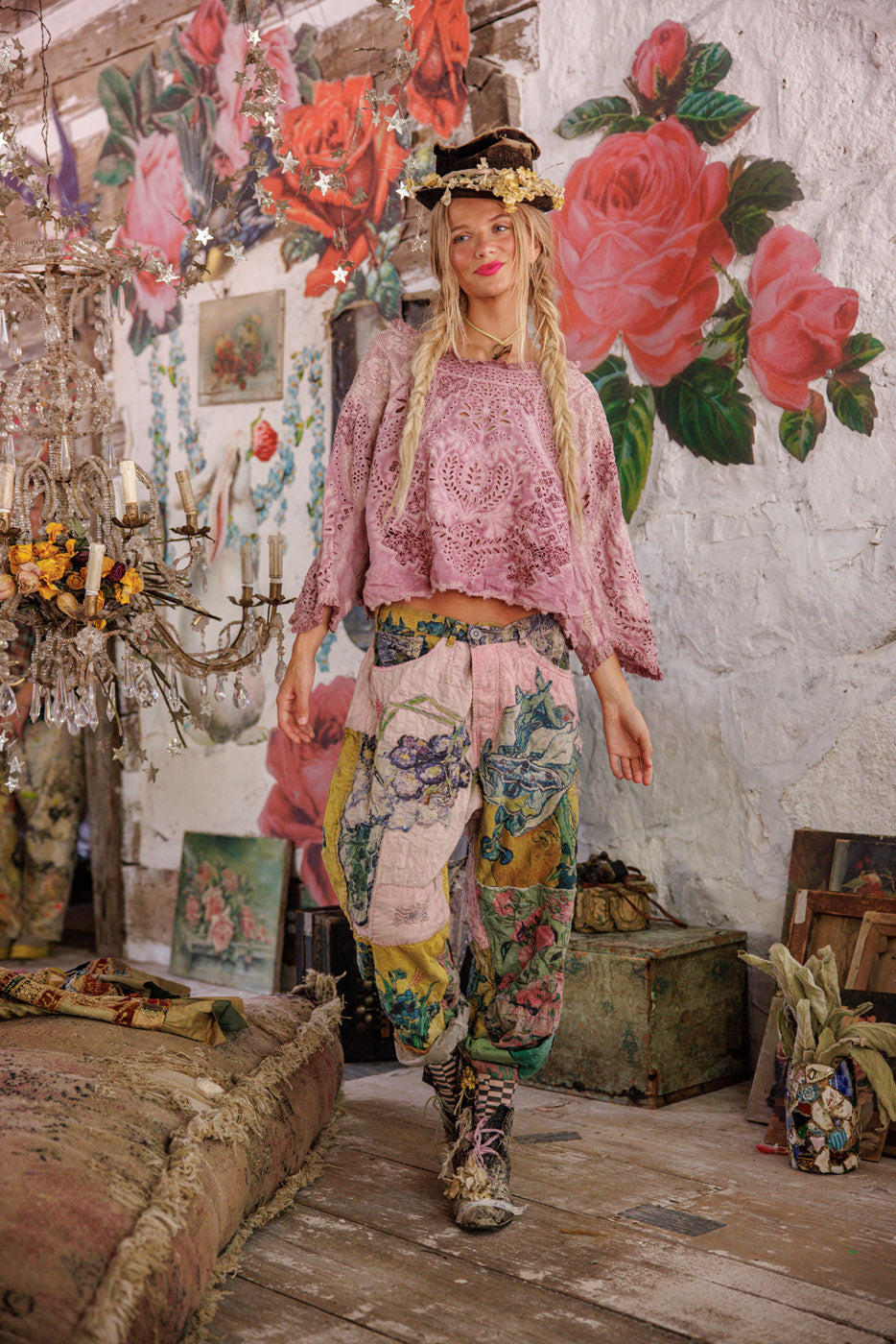 חולצת Eyelet Adelise 