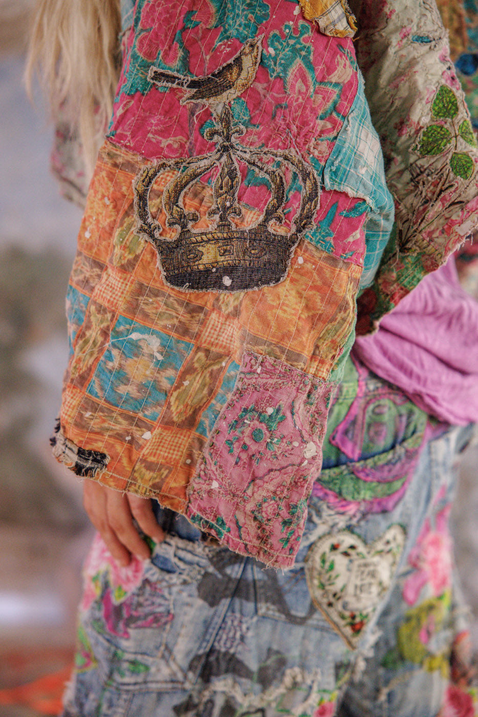 Quilted Bapu Poncho Top Magnolia Pearl Clothing