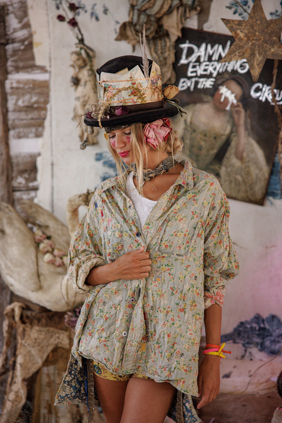 Floral Adison Workshirt Magnolia Pearl