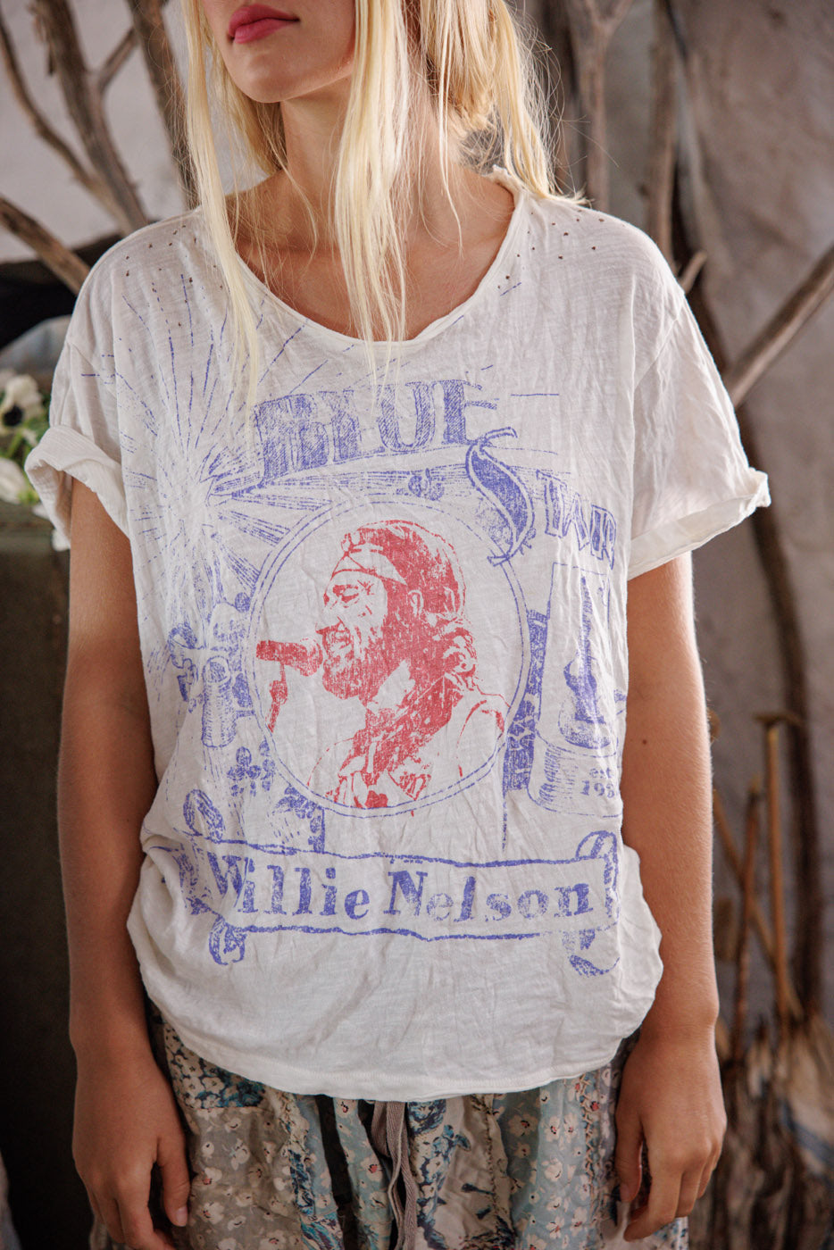 Willie Nelson Blue Star Tee